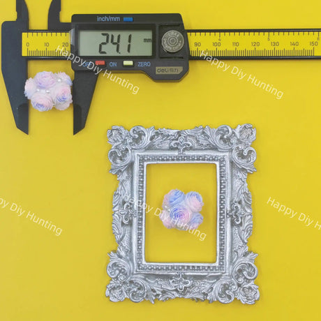24mm gradient pearl rose cluster focal bead, floral DIY beadable pen craft supplies