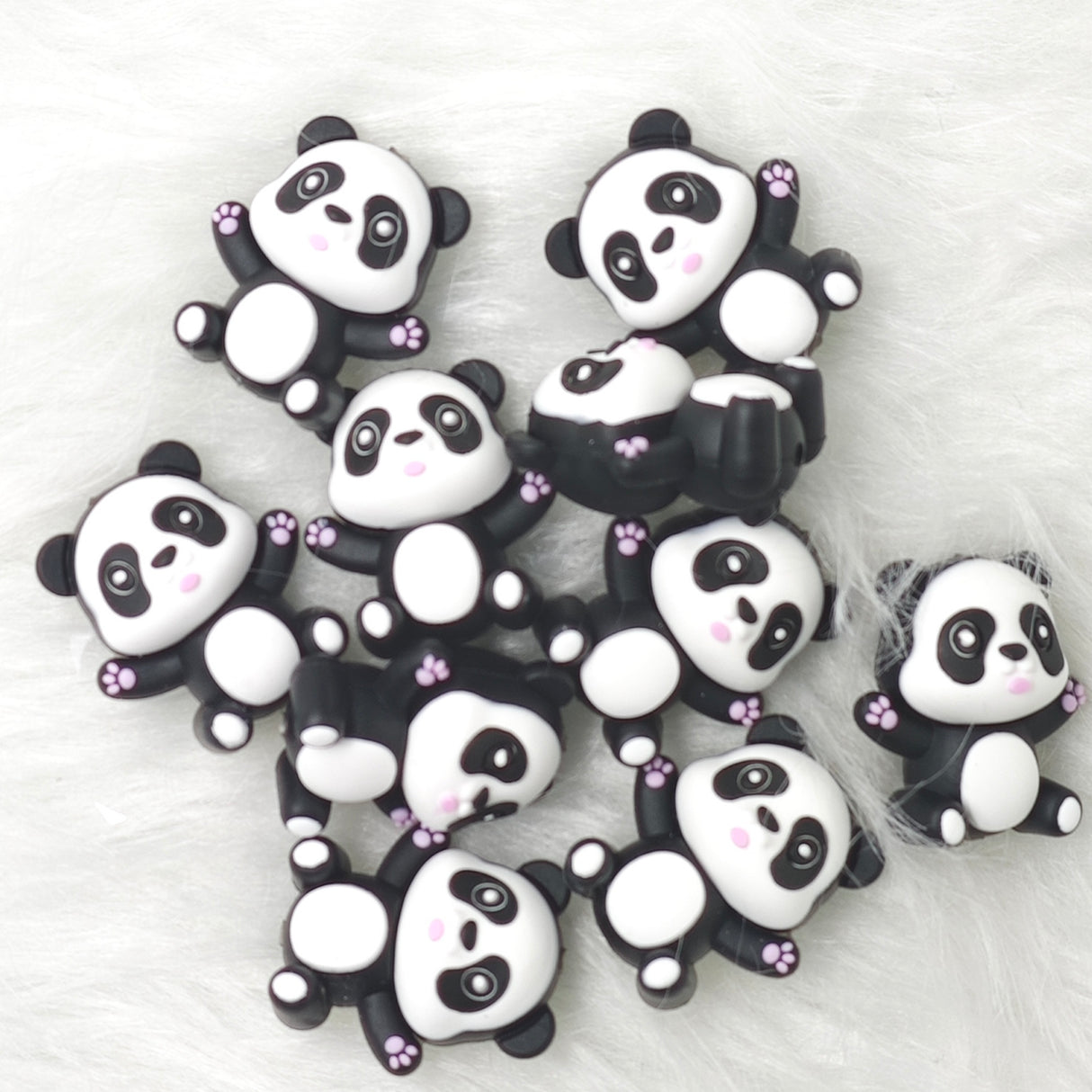 3d panda Silicone Focal Beads, animal focal beads