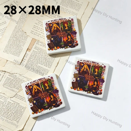 28x28mm Halloween Sanderson Sisters Silicone Focal Beads For DIY Beadable Pens