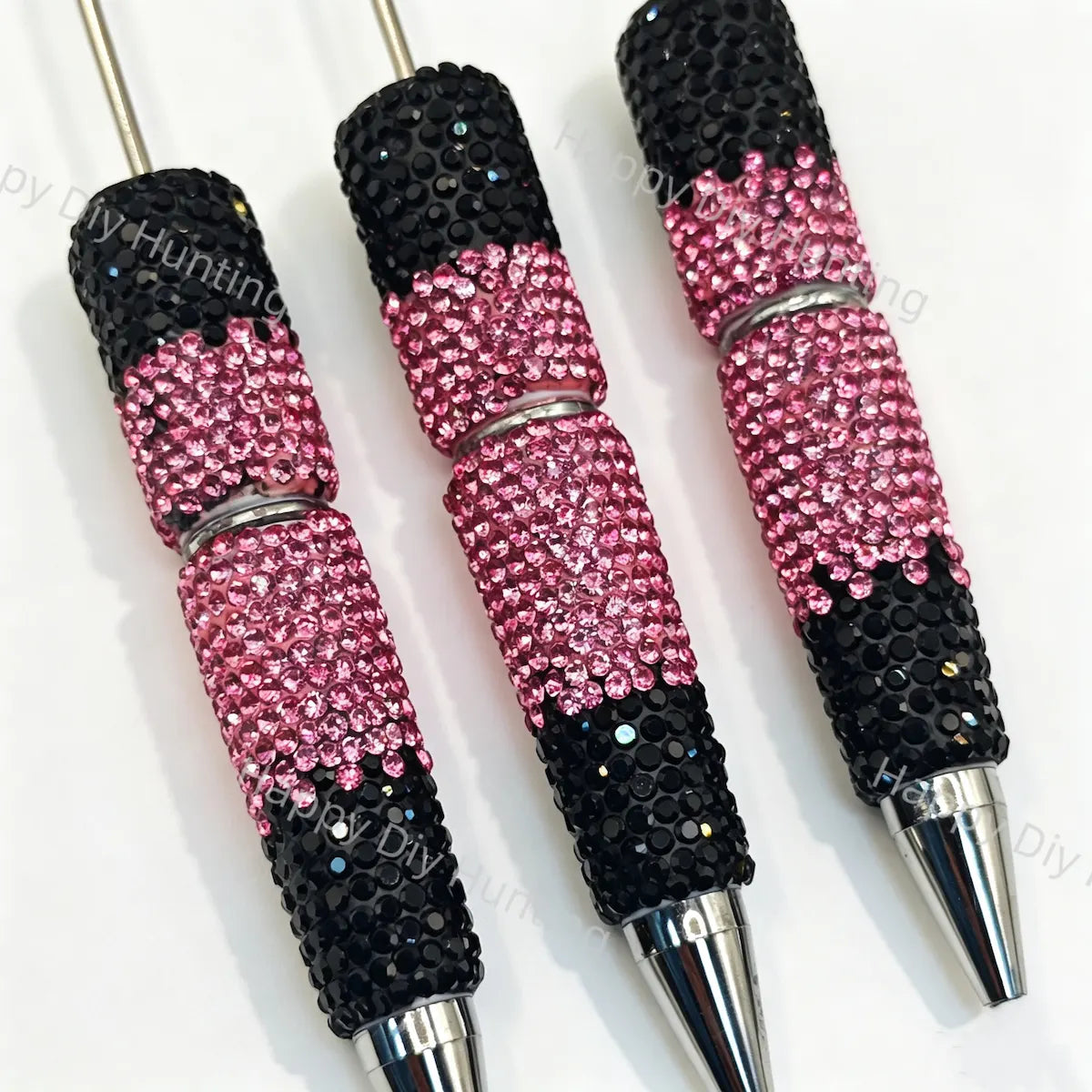 Ombre Rhinestone Beadable Pens Wholesale, Matches All Focal Beads & Pen Toppers