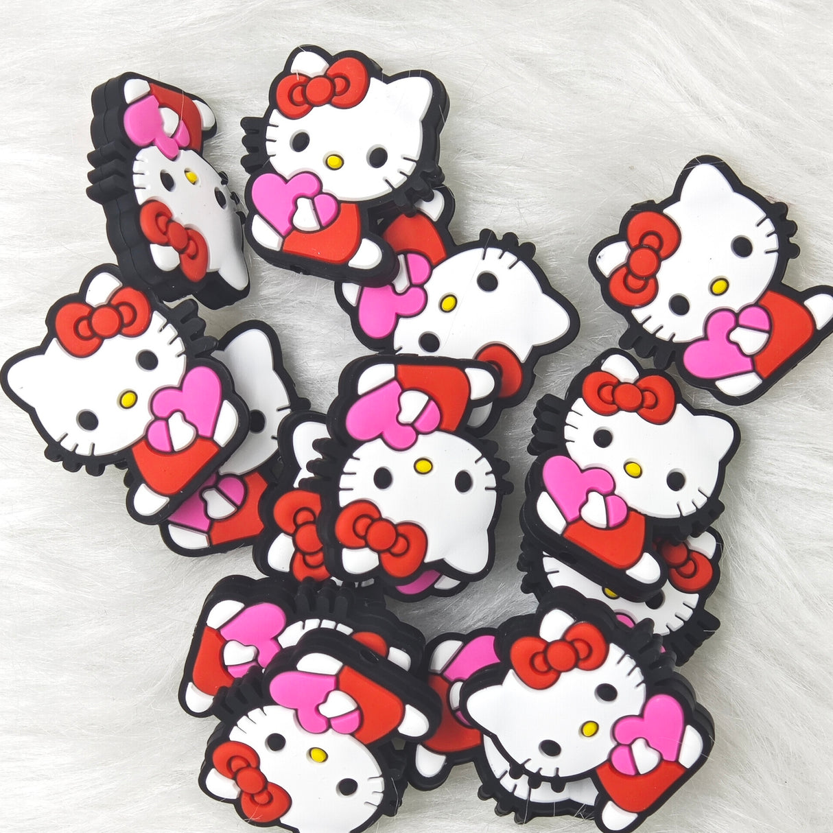 Valentine's HK cat Silicone Focal Beads,character focal beads