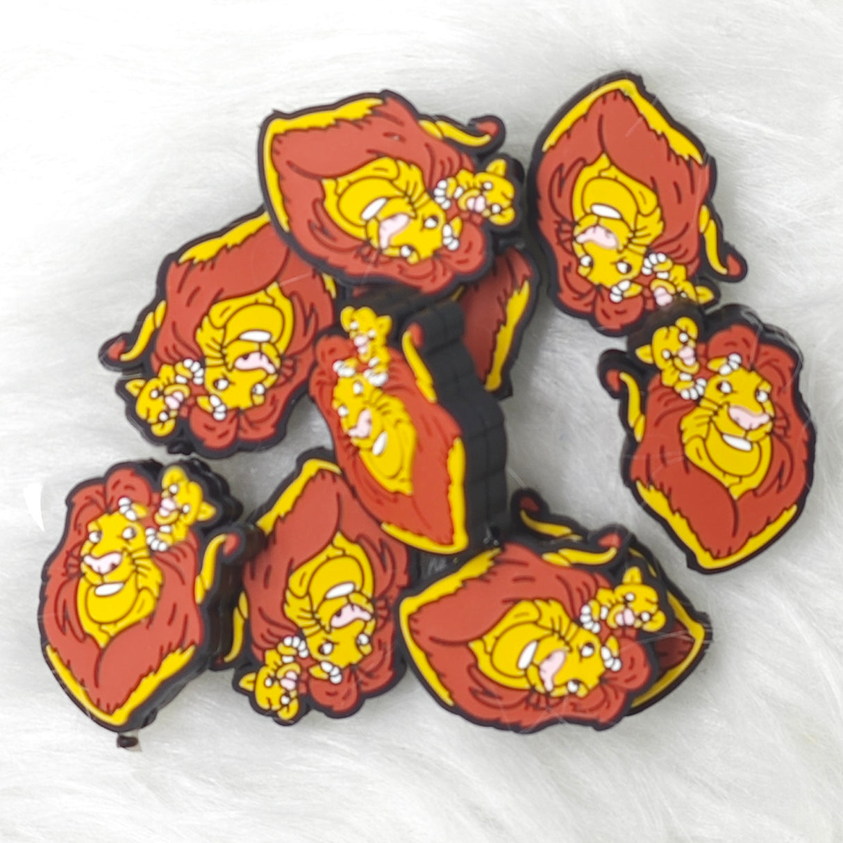 Lion Silicone Focal Beads, animal focal beads