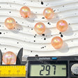 30mm Apricot UV Finish Frosted Cat Eye Round Acrylic Beads  for DIY Beadable Pens & Jewelry