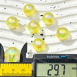 30mm Yellow UV Finish Frosted Cat Eye Round Acrylic Beads  for DIY Beadable Pens & Jewelry