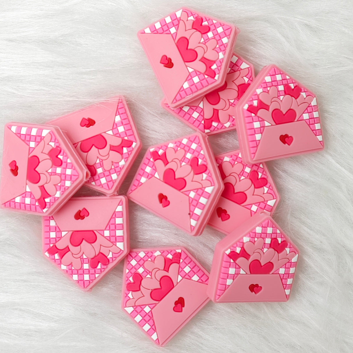 The valentine's Day Envelope Silicone Focal Beads Wholesale