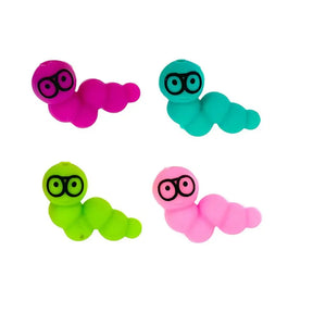 3D Bookworm Caterpillar Silicone Focal Beads