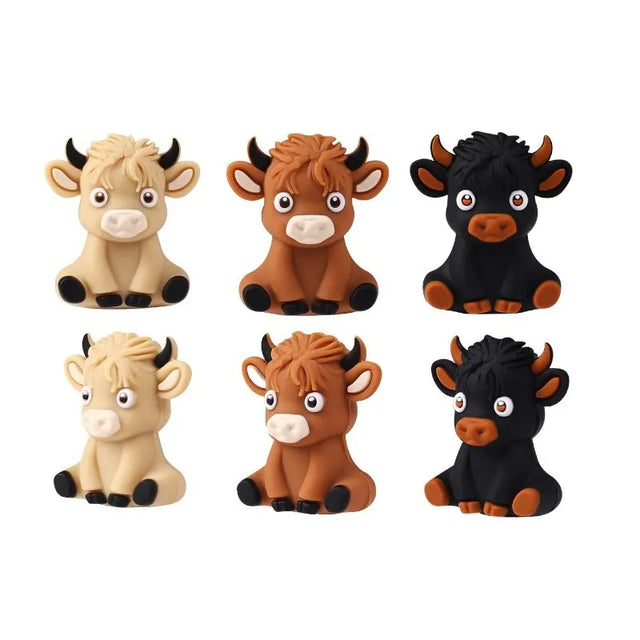 Highland Cattle Silicone Focal Beads