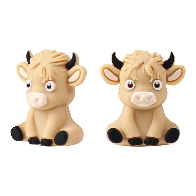 Highland Cattle Silicone Focal Beads