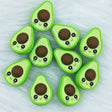 3D Avocado Silicone Focals for Fruit Themed Beadable Pen Craft