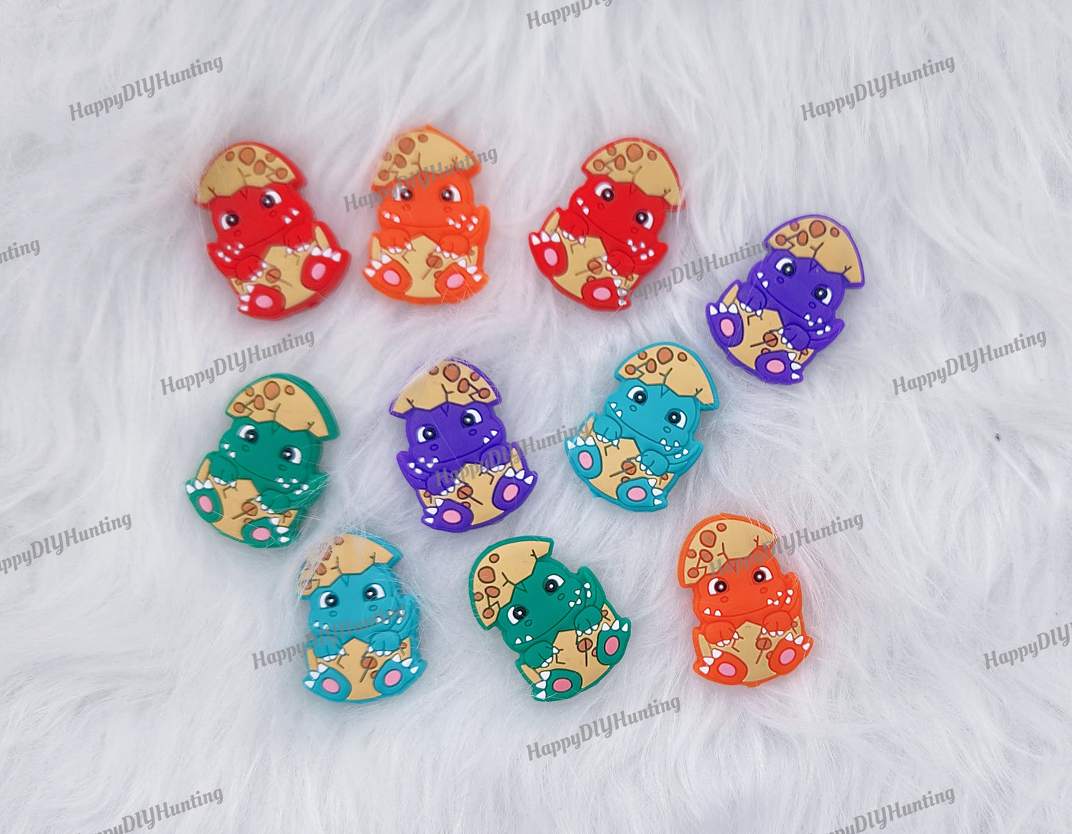3D BabyNewborn Dinosaur Animal Silicone Focal Beads