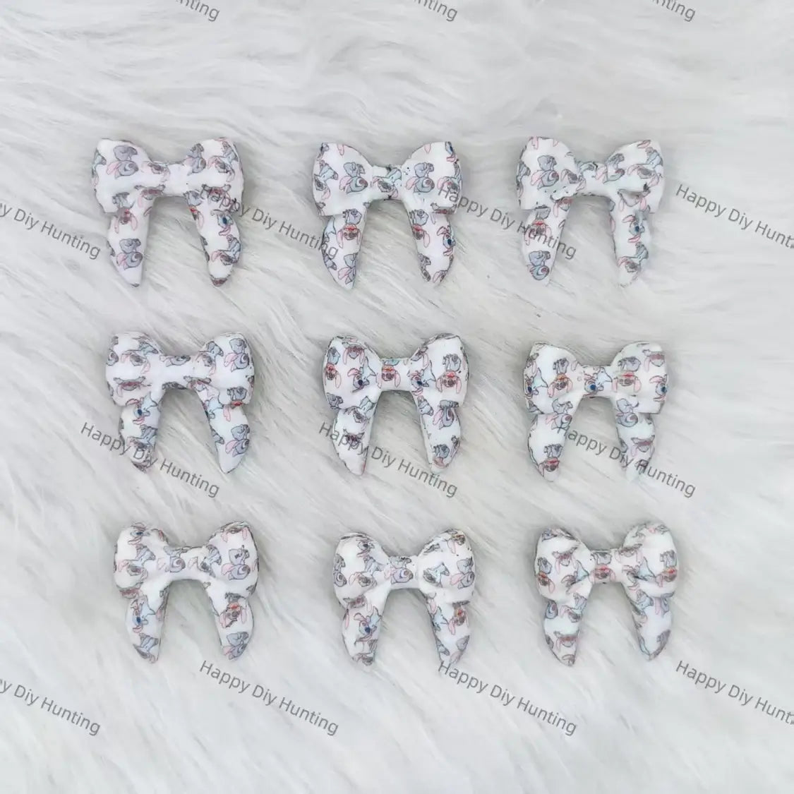 3D Blue Monster-themed Bowknot Silicone Focal Beads Wholesale for Pen DIY