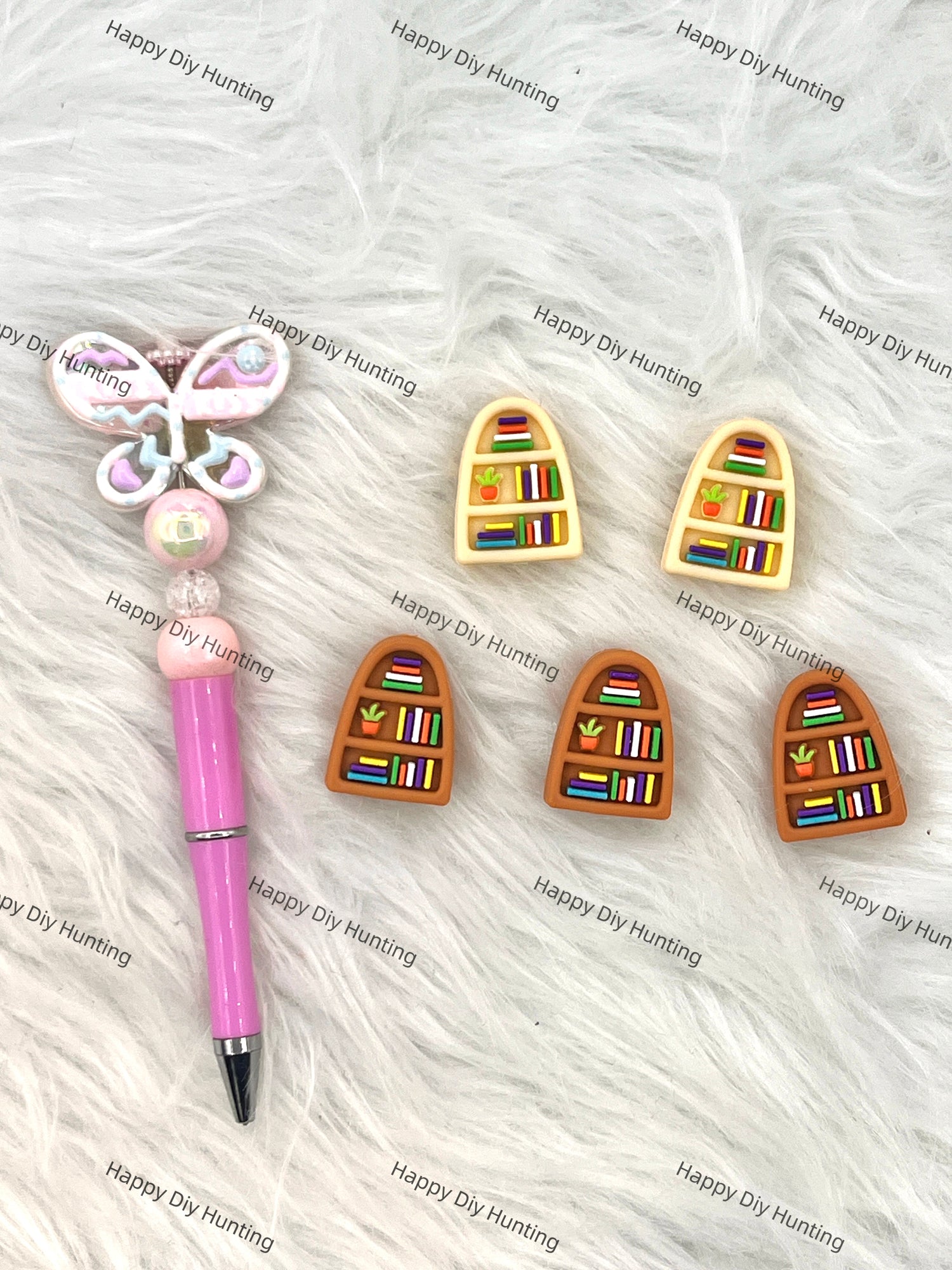 3D Bookshelf Silicone Focal Beads Wholesale, silicone focal beads for pens