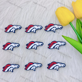 3D Broncos Football team Silicone Focal Beads,Wholesale Silicone focal beads for pens