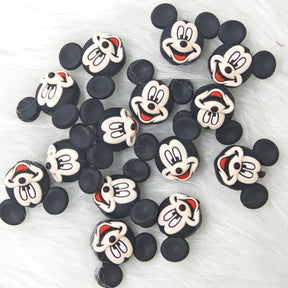 3D Cartoon Boy Mouse Head Silicone Focal Beads for Beadable Pens Wholesale