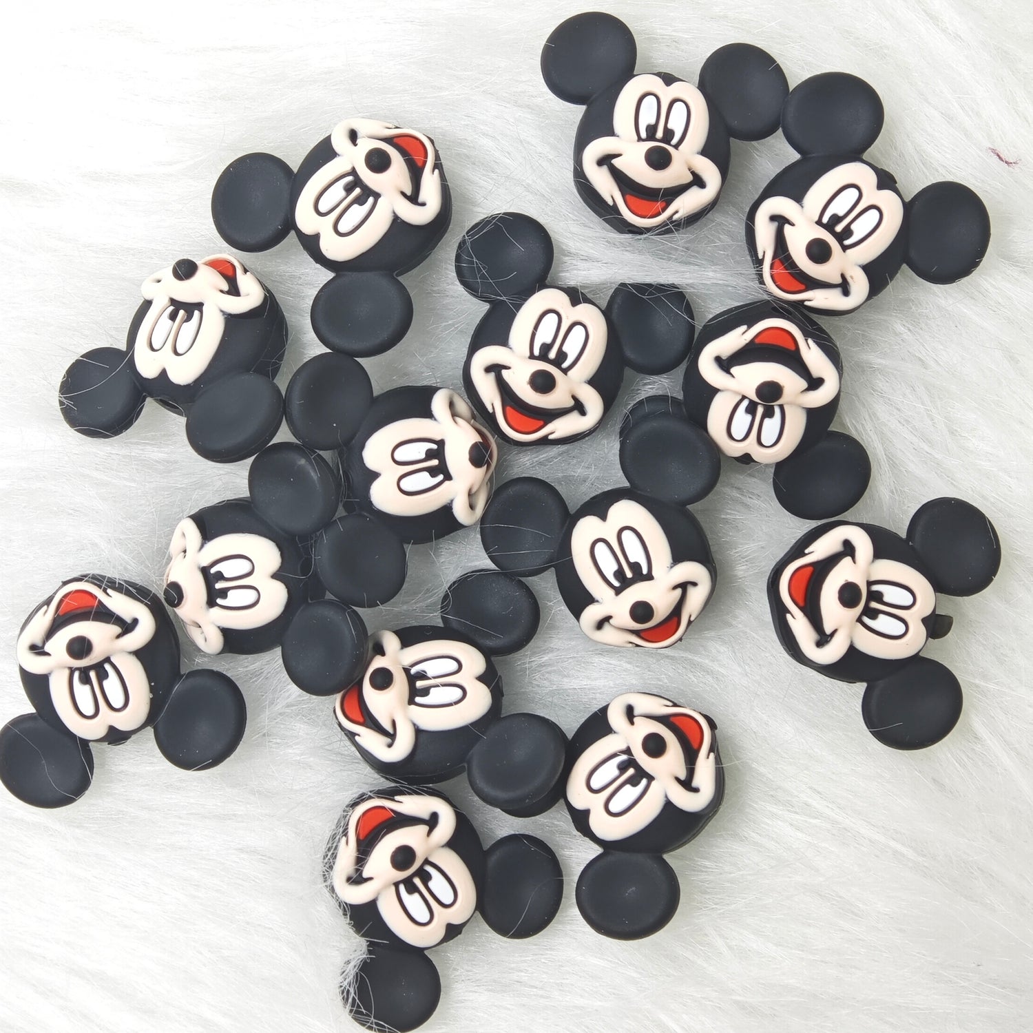 3D Cartoon Boy Mouse Head Silicone Focal Beads for Beadable Pens Wholesale