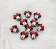 3D Cartoon Girl Mouse Head Silicone Focal Beads