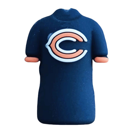 3D Chicago Bears Football Team Jersey Silicone Focal Beads 5 Pack for Beadable Pens DIY Craft Supplies
