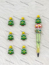 3D Christmas Tree Silicone Focal Beads Wholesale, silicone focal beads for pens