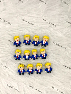 3D Classic Gentleman Character Silicone Focal Beads for Stylish Figure Beadable Pen