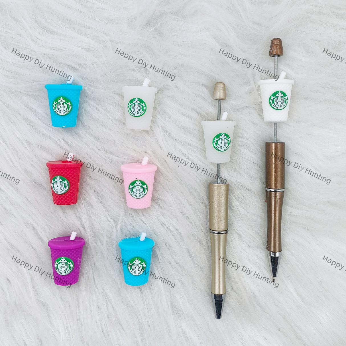 3D Coffee Cup silicone focal beads wholesale, Silicone focal beads for pens