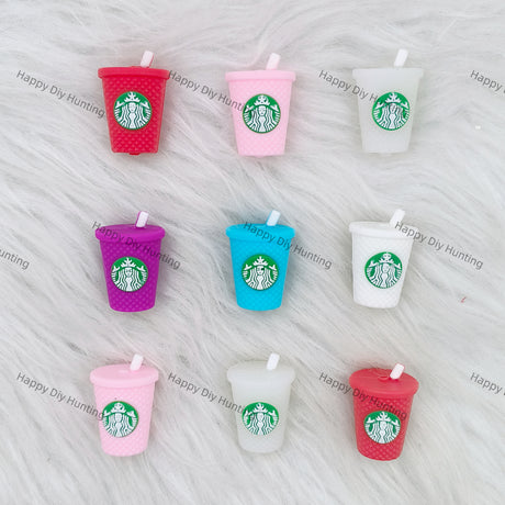 3D Coffee Cup silicone focal beads wholesale, Silicone focal beads for pens