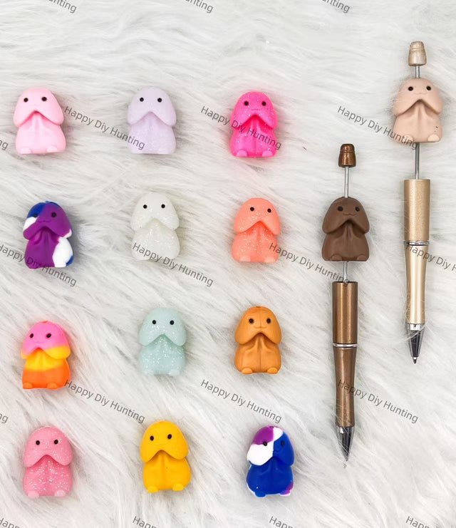 3D Colored Mushrooms Silicone Focal Beads Wholesale, silicone focal beads for pens