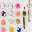 3D colored mushroom silicone focal beads for DIY pen decoration