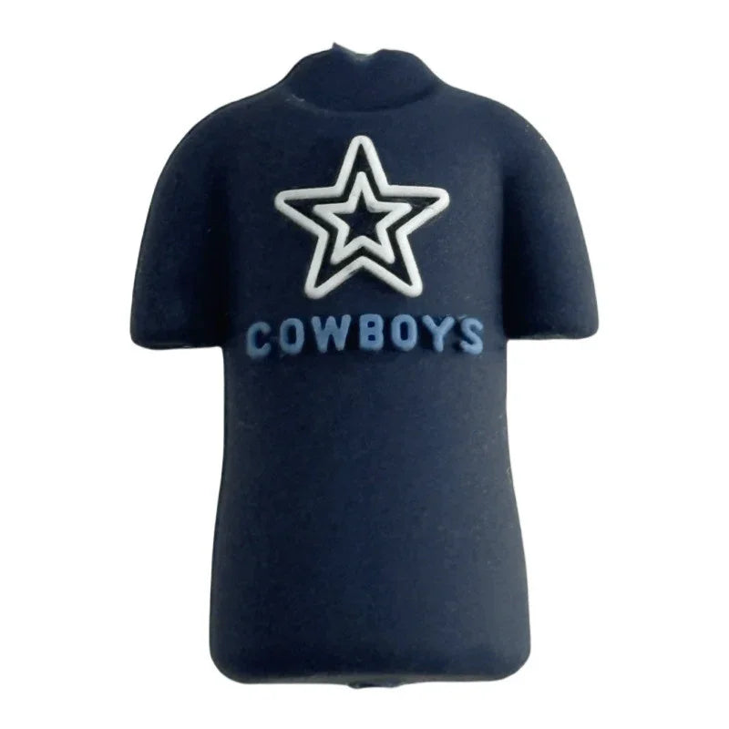 3D Cowboys Football Team Jersey Silicone Focal Beads 5 Pack for Beadable Pens DIY Craft Supplies