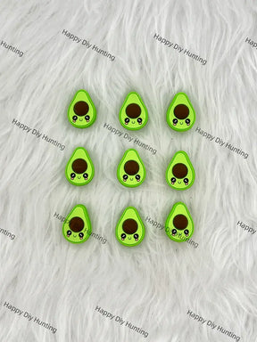 3D Cute Avocado Silicone Focal Beads for Fruit Beadable Pen