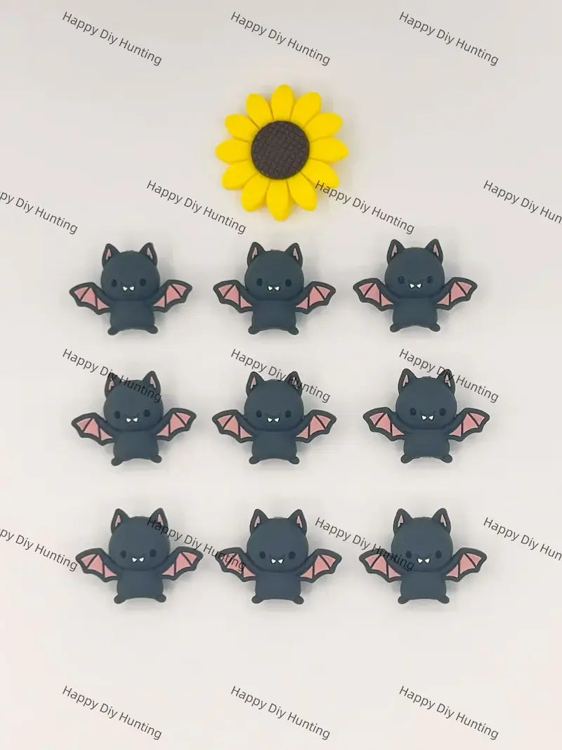 3D Cute Bat Silicone Focal Beads Wholesale for Pen DIY
