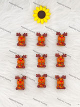 3D Cute Christmas Reindeer Silicone Focal Beads Wholesale, silicone focal beads for pens