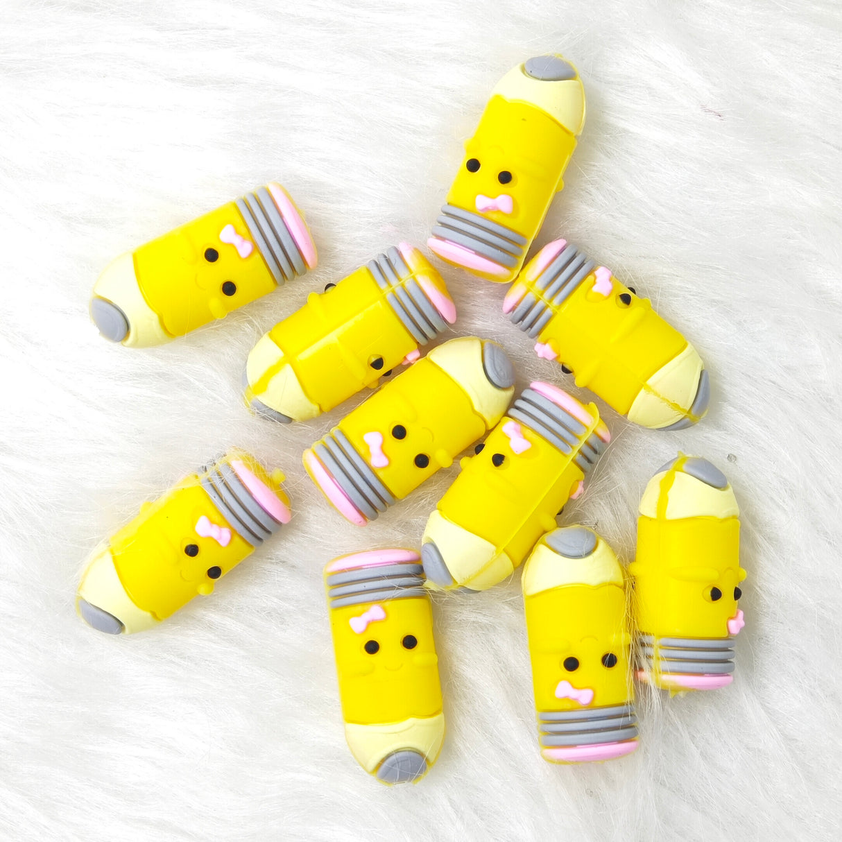 3D Cute Pencil Silicone Focal Beads Wholesale