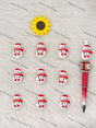 3D Cute Snowman Silicone Focal Beads Wholesale, silicone focal beads for pens