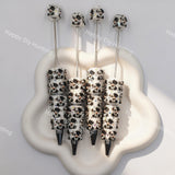 3D embossed cow DIY Beadable Pen, decorative animal handmade writing pen