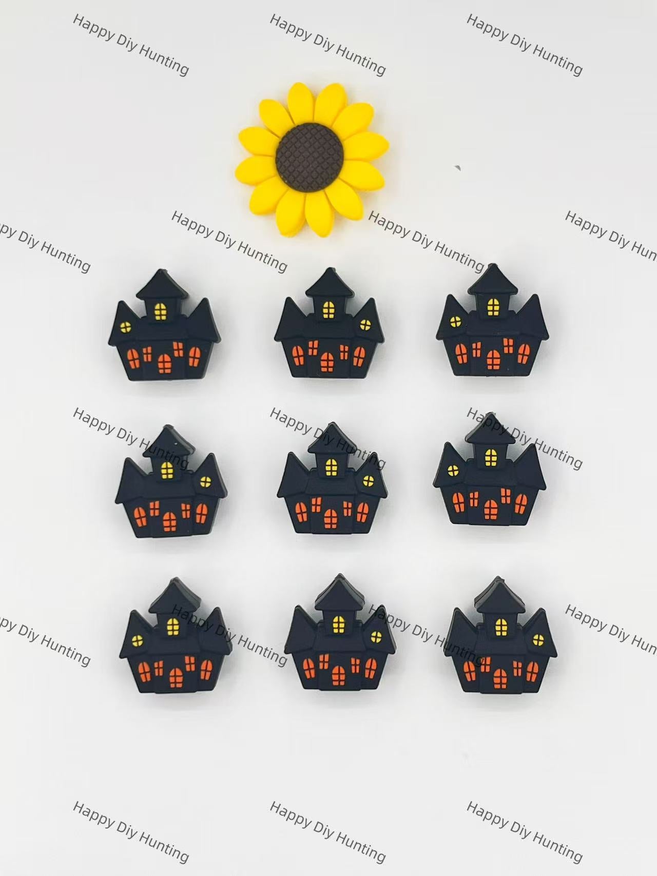 3D Haunted Castle Silicone Focal Beads Wholesale, silicone focal beads for pens