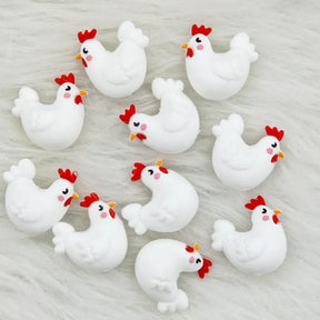 3D Hens Silicone Focals for Farm Animal Beadable Pen Craft