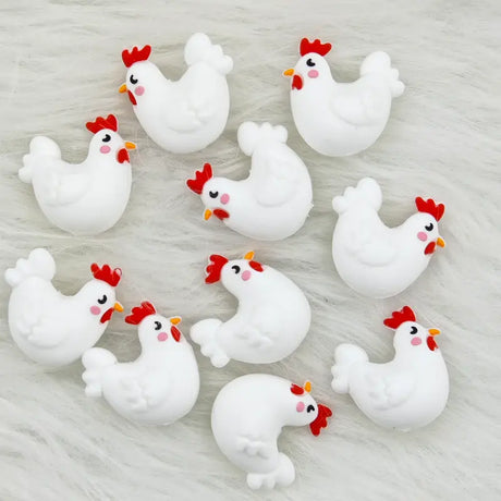 3D Hens Silicone Focals for Farm Animal Beadable Pen Craft