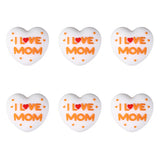 3D I Love Mom Heart Silicone Focal Beads Wholesale Sayings Focal Beads