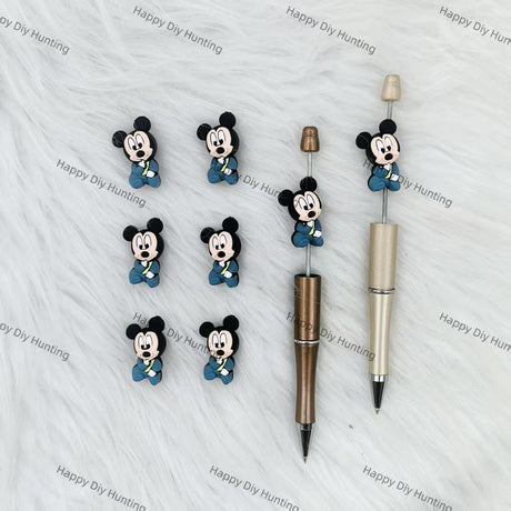 3D Kongfu Boy Mouse Silicone Focal Beads Wholesale, silicone focal beads for pens