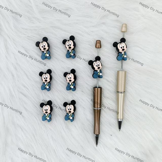 3D Kongfu Boy Mouse Silicone Focal Beads Wholesale, silicone focal beads for pens