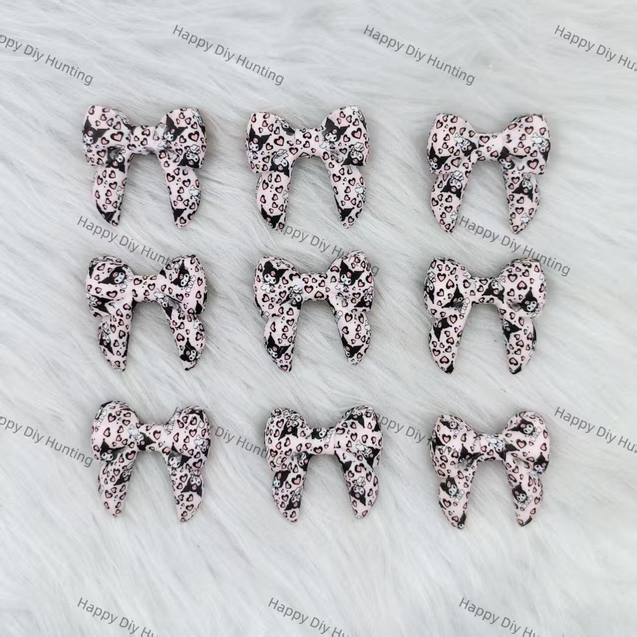 3D Kuromi-themed Bowknot Silicone Focal Beads Wholesale, silicone focal beads for pens