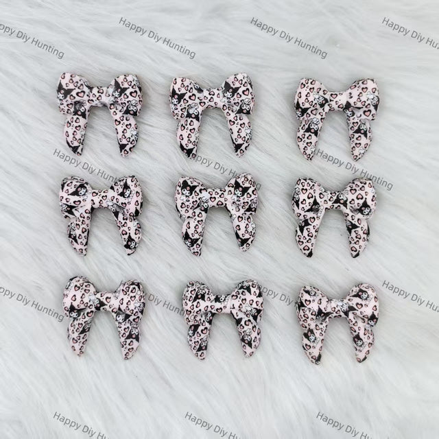 3D Kuromi-themed Bowknot Silicone Focal Beads Wholesale, silicone focal beads for pens