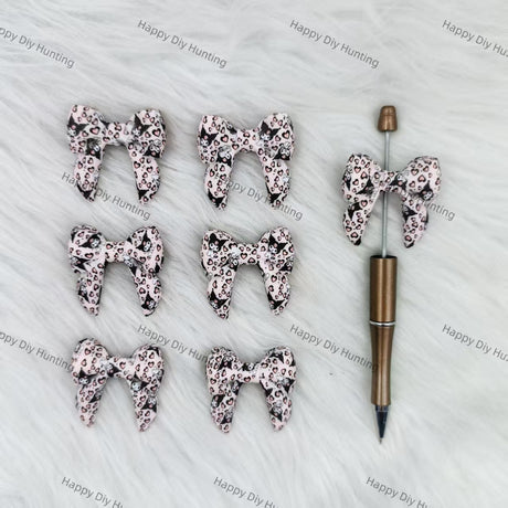 3D Kuromi-themed Bowknot Silicone Focal Beads Wholesale, silicone focal beads for pens