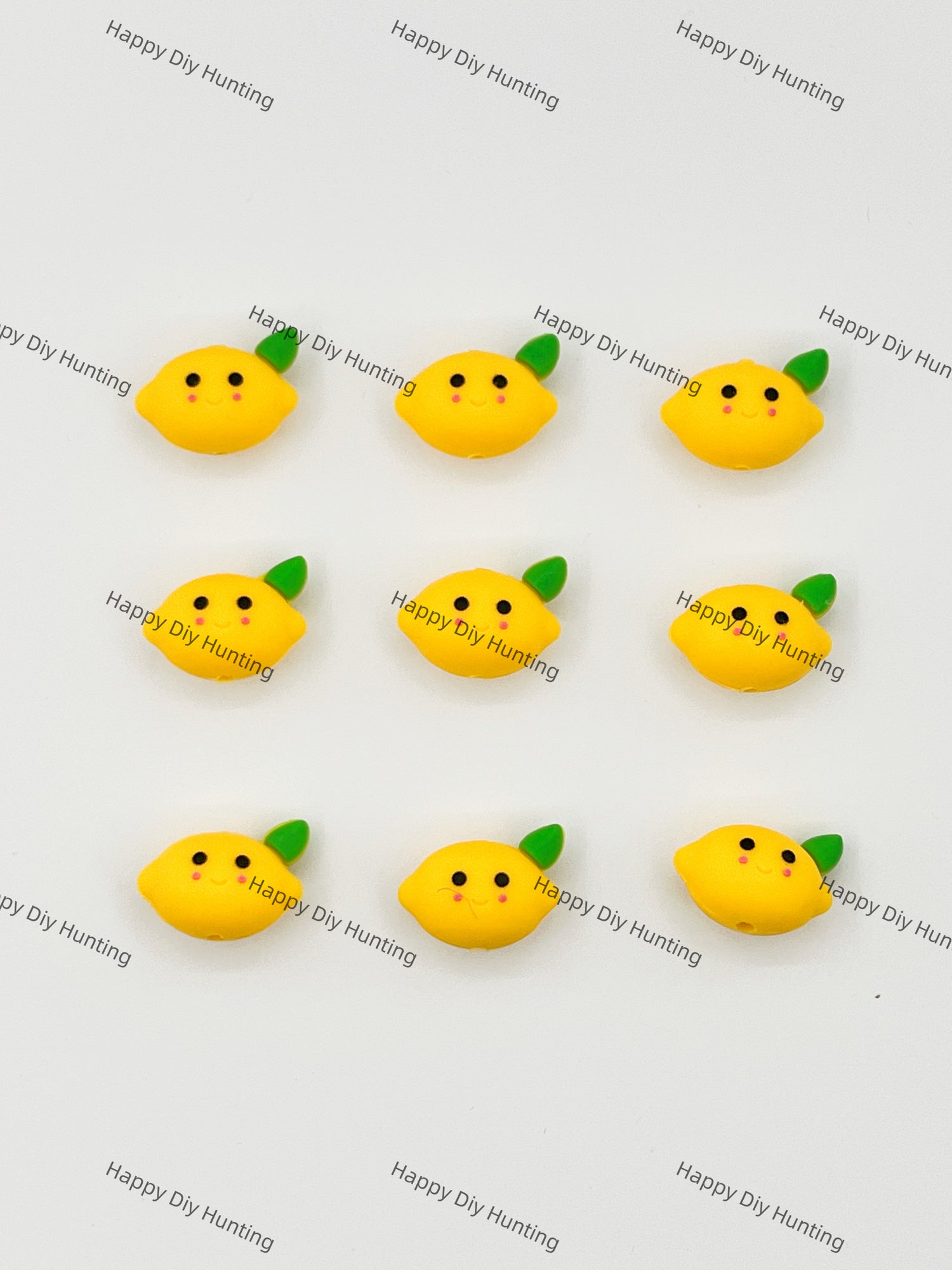 3D Lovely Lemon Silicone Focal Beads Wholesale, silicone focal beads for pens