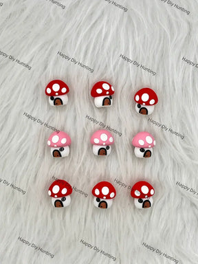 3D Lovely Mushroom Cottage Silicone Focal Beads for Forest Cottagecore Beadable Pen