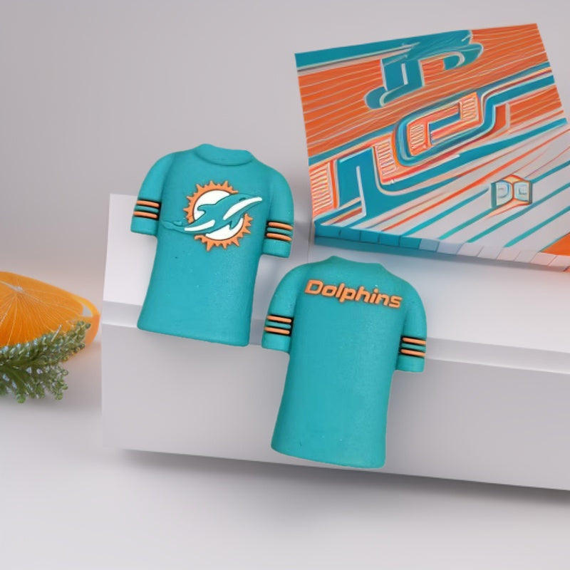 3D Miami Dolphins Football Team Jersey Silicone Focal Beads for Beadable Pens DIY Craft Supplies