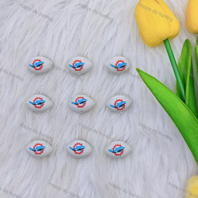 3D Miami Dolphins Football team Silicone Focal Beads,Wholesale Silicone focal beads for pens