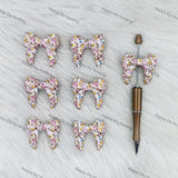 3D Mouse-themed Bowknot Silicone Focal Beads Wholesale, silicone focal beads for pens