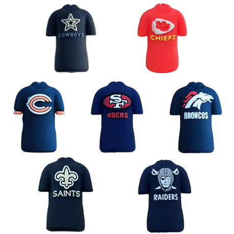 3D NFL Football Team Jersey Silicone Focal Beads 5 Pack for Beadable Pens