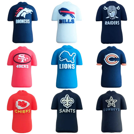 3D NFL Football Team Jersey Silicone Focal Beads for Beadable Pens DIY Craft Supplies